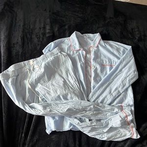 J Crew Light Blue PJ Set